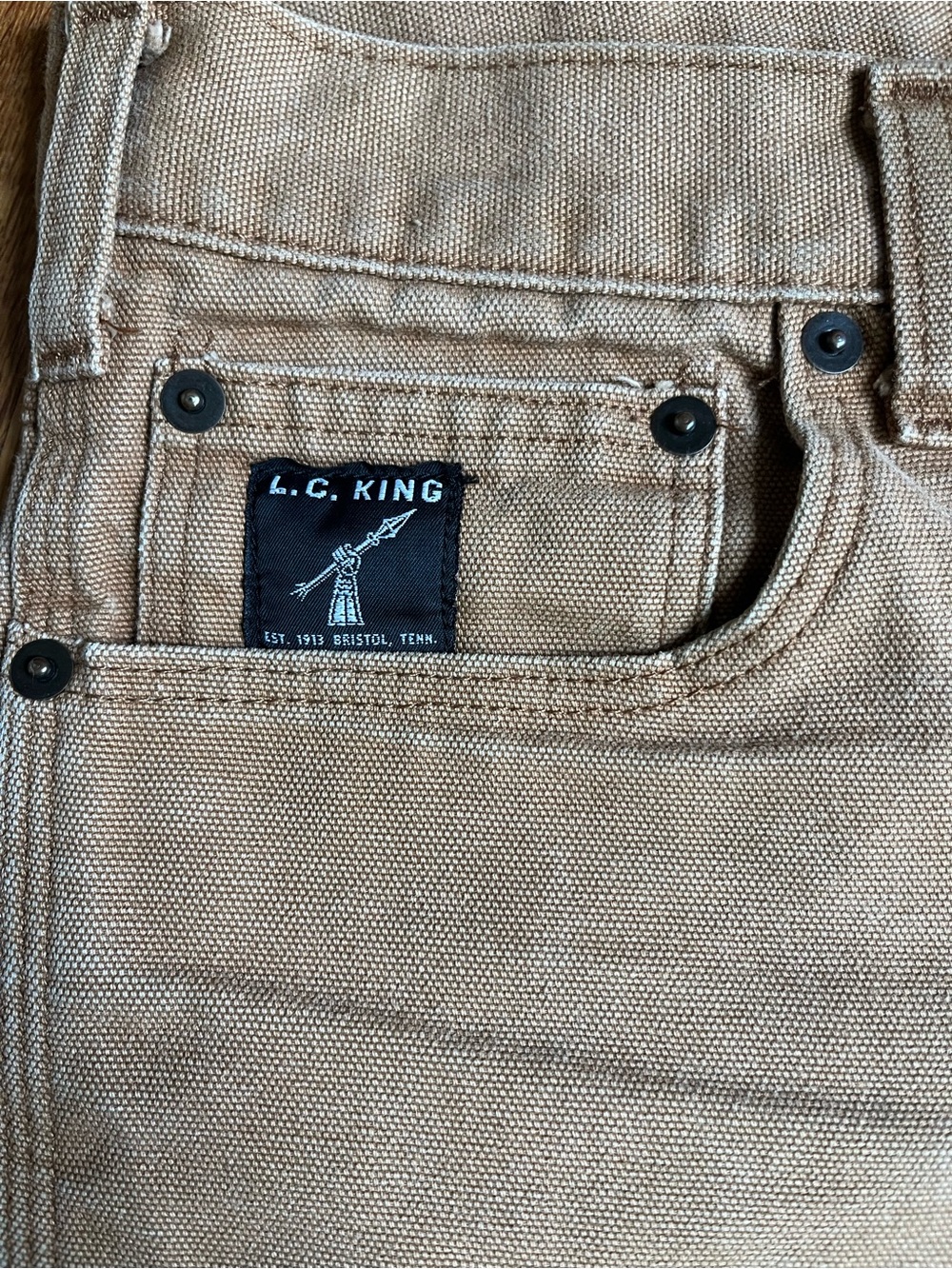 LC King Pointer Brand - Slim Fit Duck Canvas Classic Workwear - Picture 2 of 10